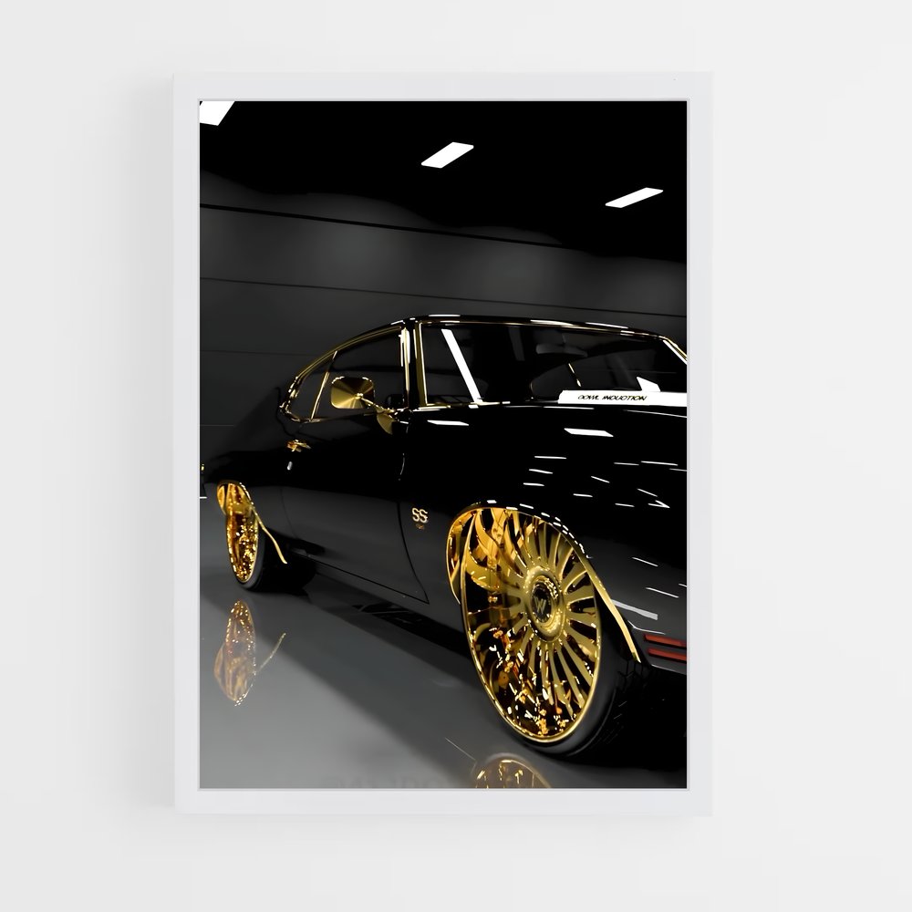 Poster Chevelle Noire – affiche Chevrolet (vue 3)